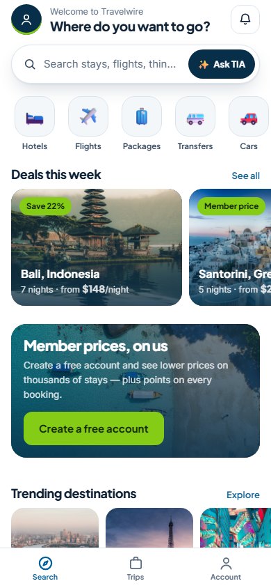 Travelwire on a phone