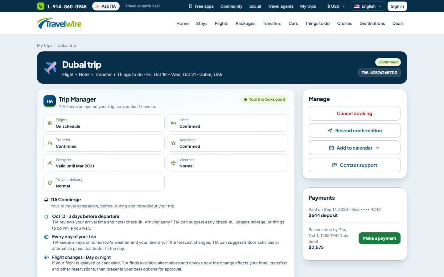 The trip manager